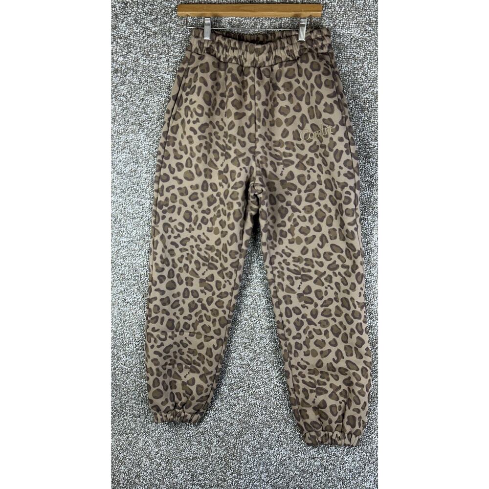 Comfrt Unisex Sweatpants Medium Color Brown Leopard Medium NEW Stretch